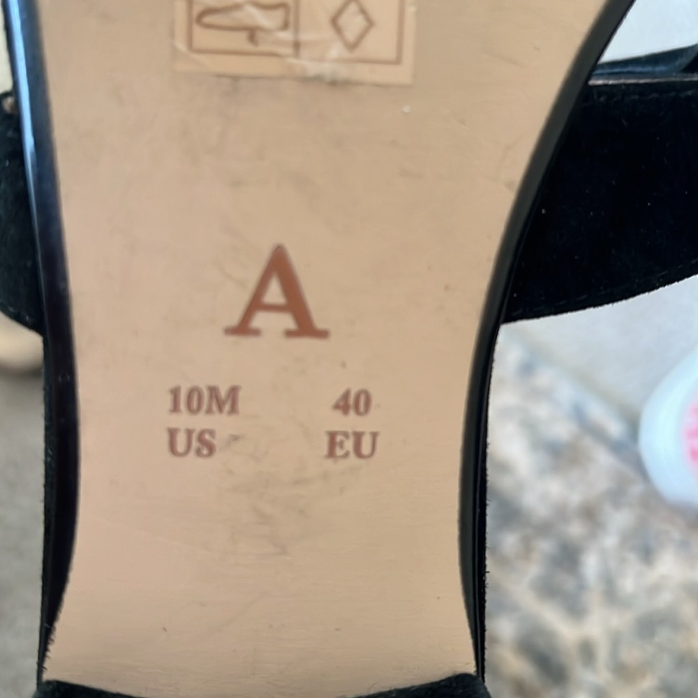 Anthropologie | Black strappy 3 bow velvet slide Sandals - Picture 4 of 6